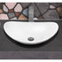 Hand Hammered Aluminum 19 inch Harbor Oval Vessel Bathroom Sink - White